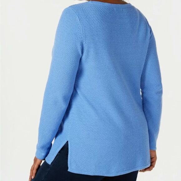 Charter Club Seed-Stitched Tunic Sweater-0X - Picture 2 of 3